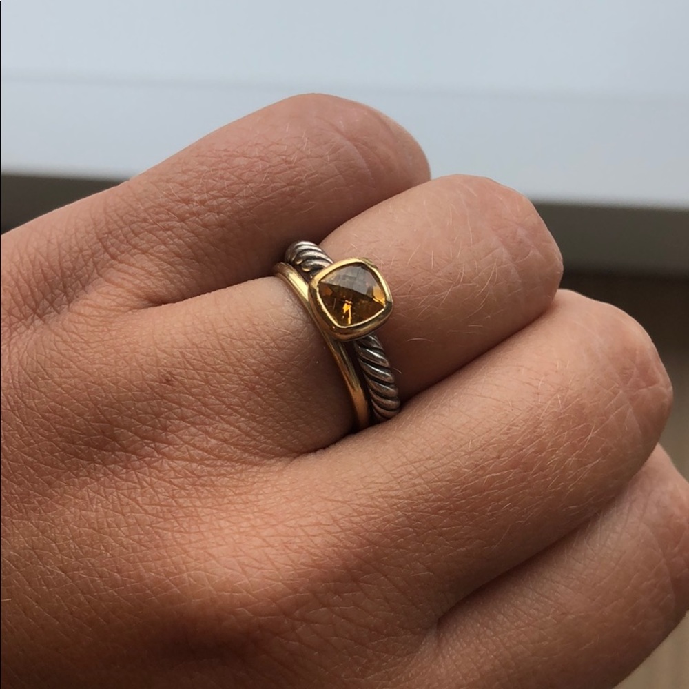 Citrine David Yurman stacking Ring size 7.5